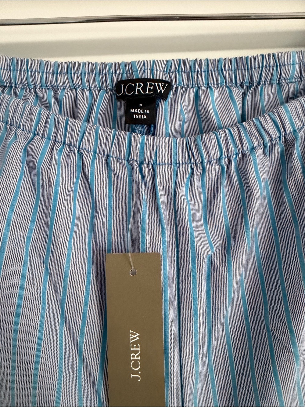 J. Crew Light Blue Striped Wide-Leg Pants - Picture 5 of 5